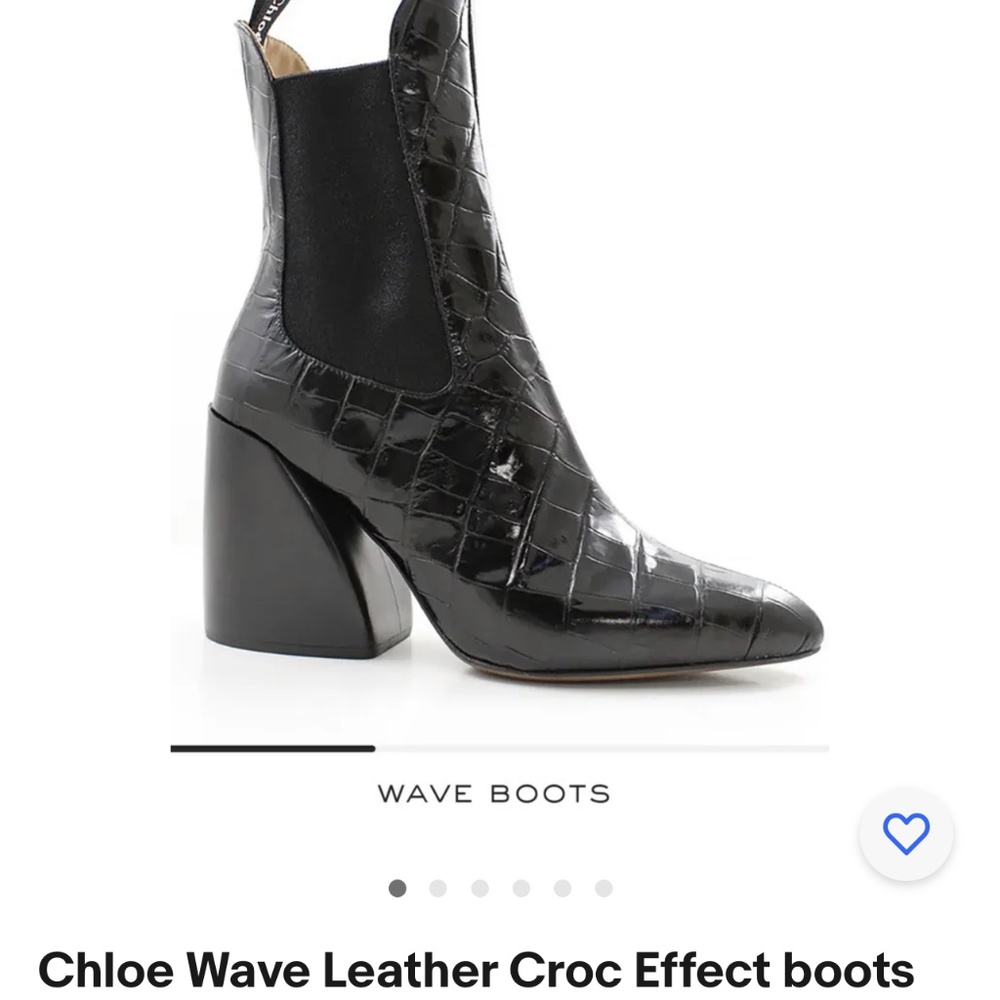 Chloe croc wave boots
